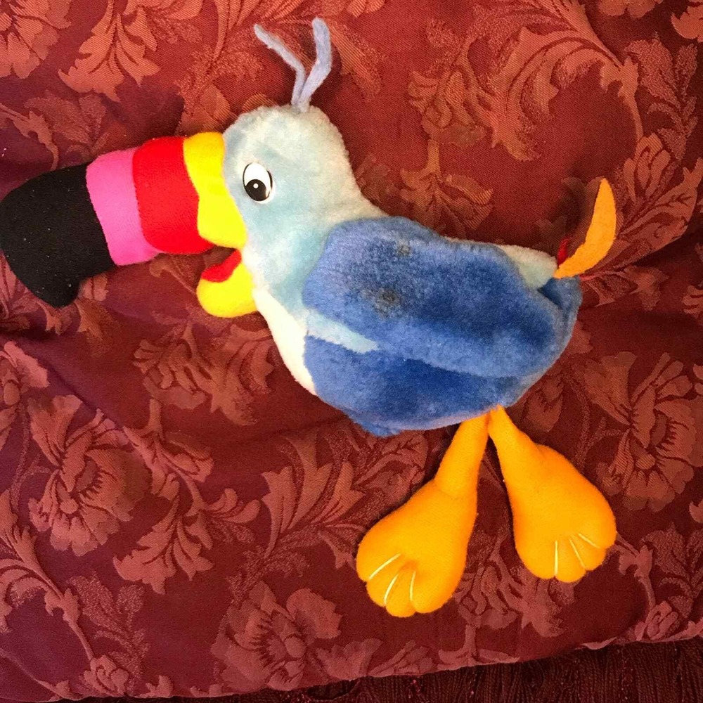 Vintage FRUIT LOOPS Toucan Sam 9" Plush Toy Stuffed Animal Kellogg Cereal
